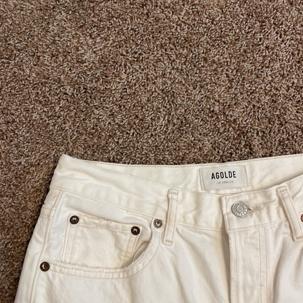 Agolde Riley White Jean - Picture 3 of 9